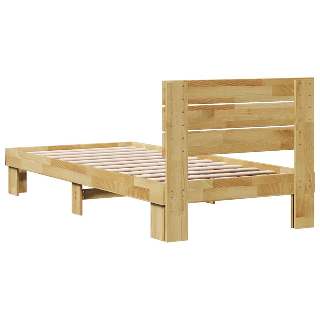 vidaXL Estructura de cama con cabecero sin colchón 75x190 cm