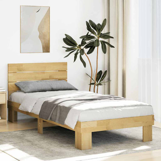 vidaXL Estructura de cama con cabecero sin colchón 75x190 cm