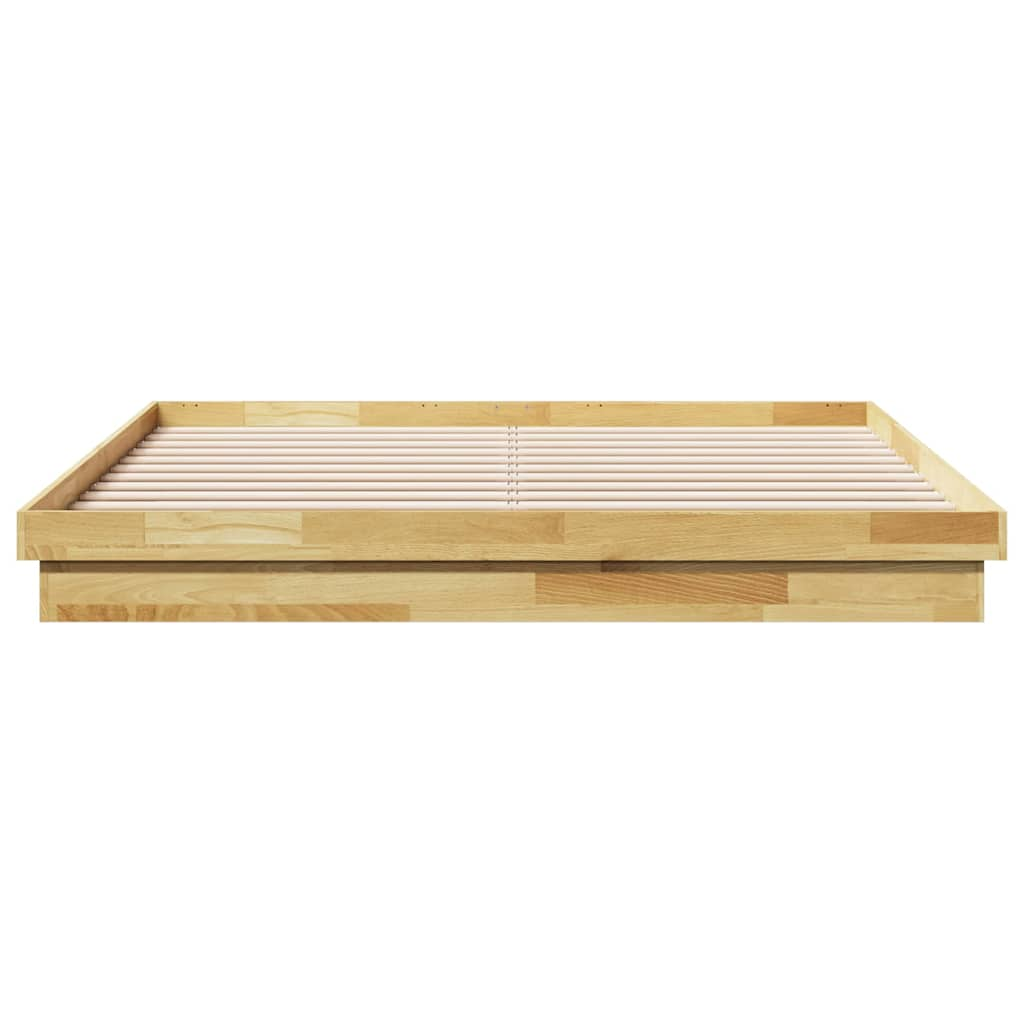 vidaXL Estructura de cama sin colchón 200x200 cm madera maciza roble