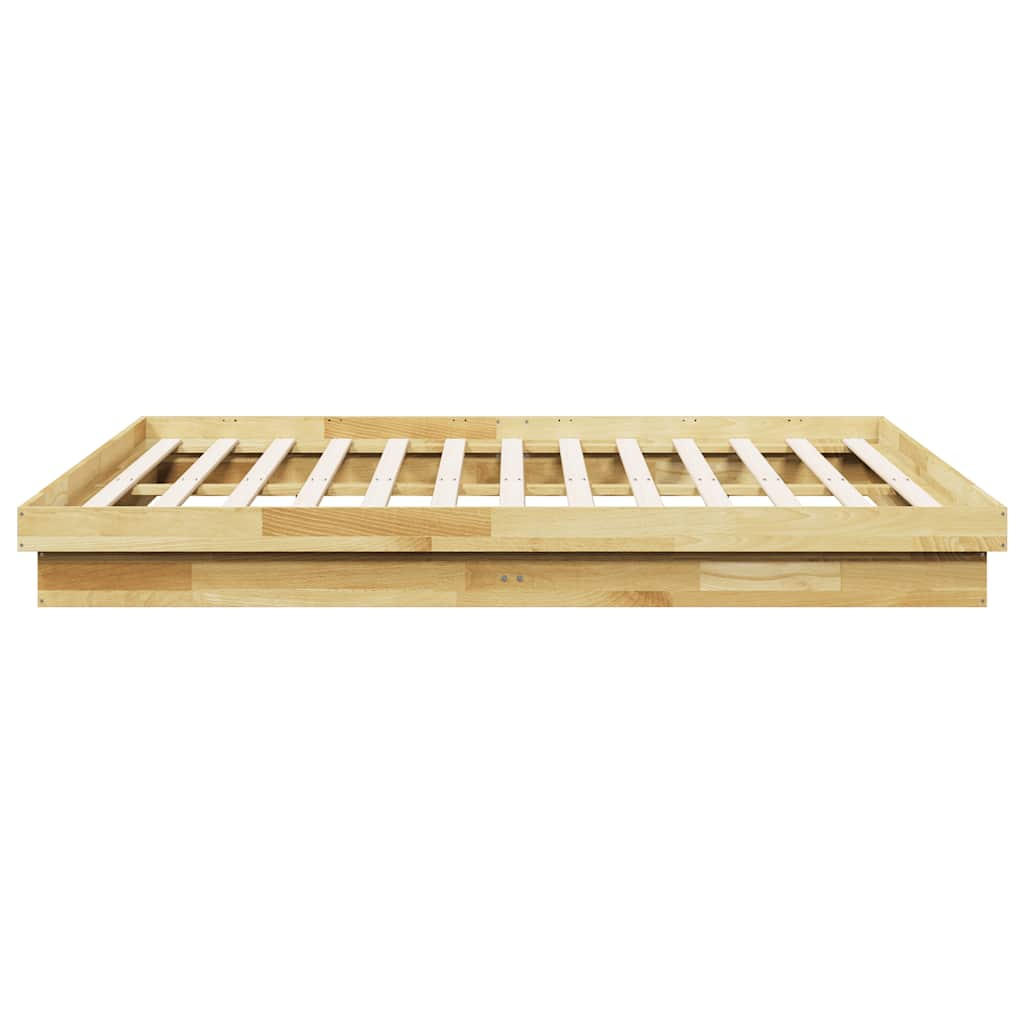 vidaXL Estructura de cama sin colchón 200x200 cm madera maciza roble