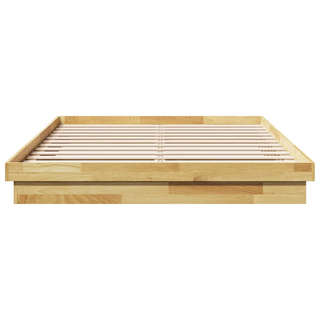 vidaXL Estructura de cama sin colchón 140x200 cm madera maciza roble