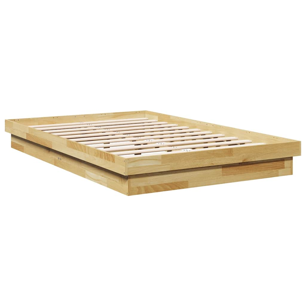 vidaXL Estructura de cama sin colchón 120x200 cm madera maciza roble