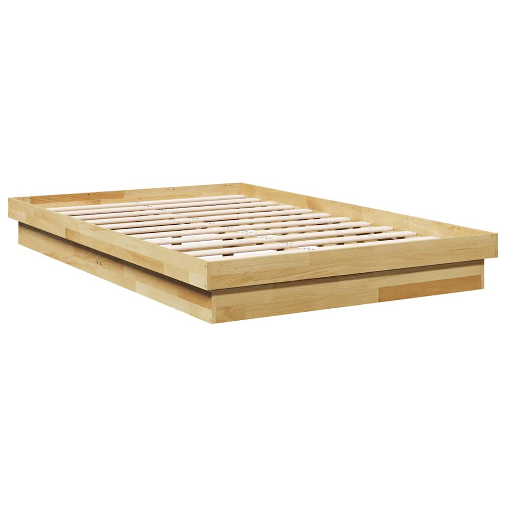 vidaXL Estructura de cama sin colchón 120x200 cm madera maciza roble