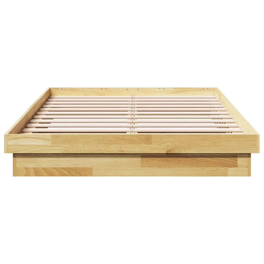 vidaXL Estructura de cama sin colchón 120x190 cm madera maciza roble