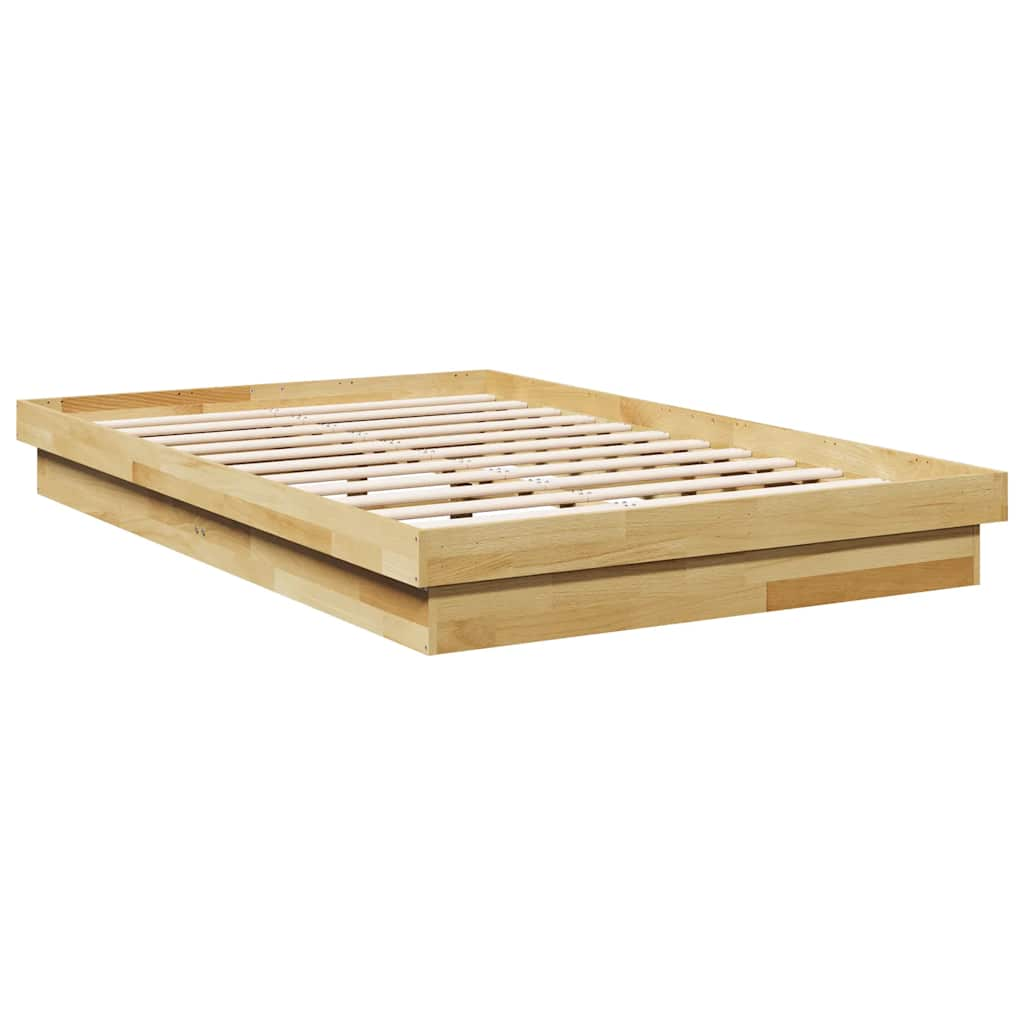 vidaXL Estructura de cama sin colchón 120x190 cm madera maciza roble