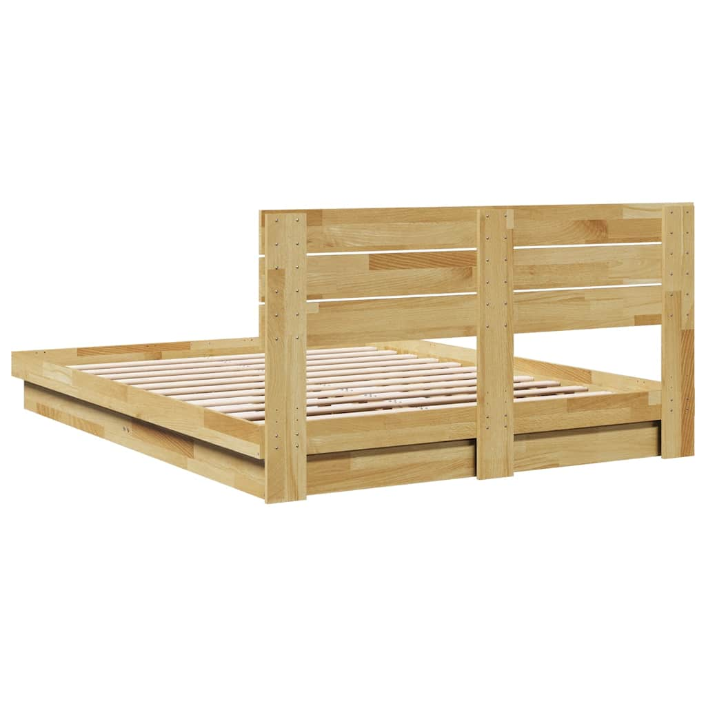 vidaXL Estructura de cama con cabecero sin colchón 140x190 cm