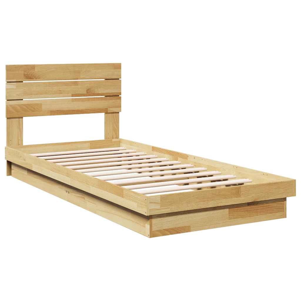 vidaXL Estructura de cama con cabecero sin colchón 90x190 cm