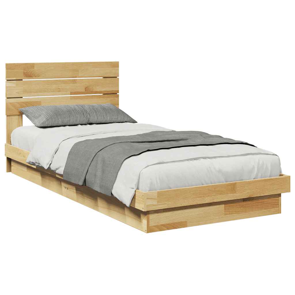 vidaXL Estructura de cama con cabecero sin colchón 90x190 cm