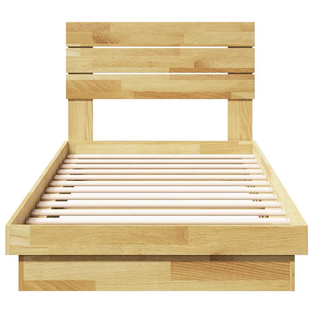 vidaXL Estructura de cama con cabecero sin colchón 75x190 cm