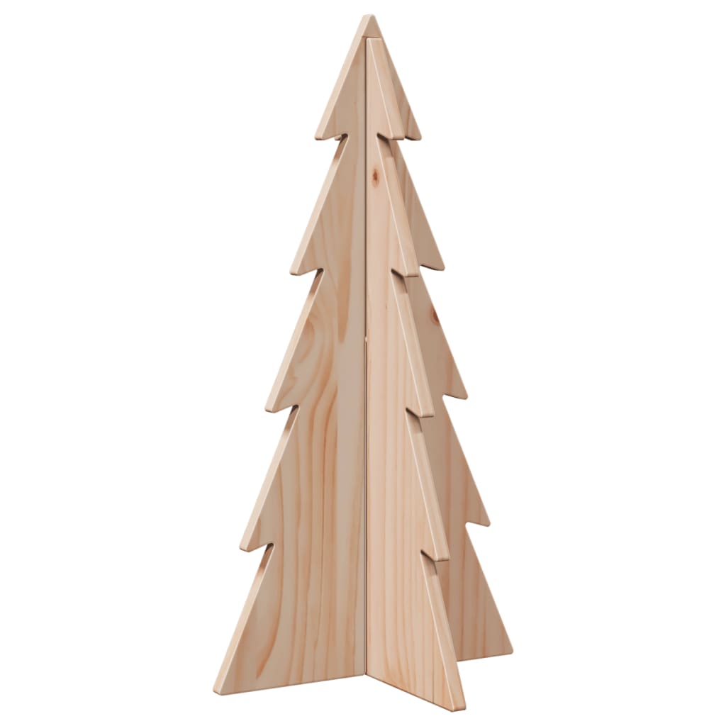 vidaXL Árbol de Navidad de madera de adorno madera maciza pino 59,5 cm