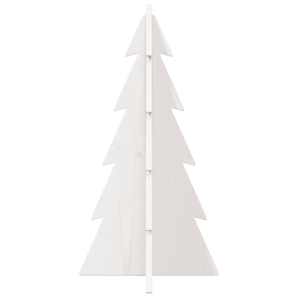 vidaXL Árbol Navidad de adorno madera maciza pino blanco 59,5 cm