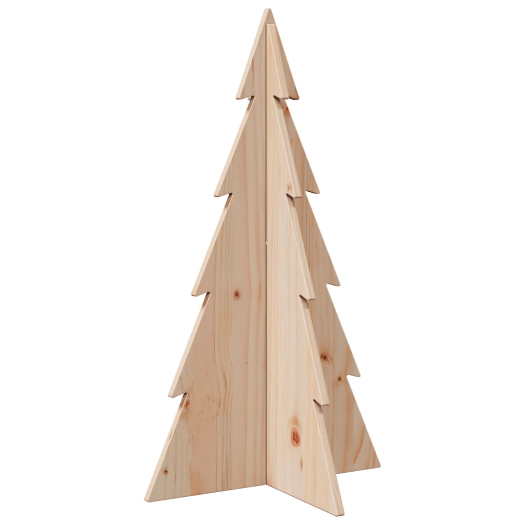 vidaXL Árbol de Navidad de madera de adorno madera maciza pino 80 cm