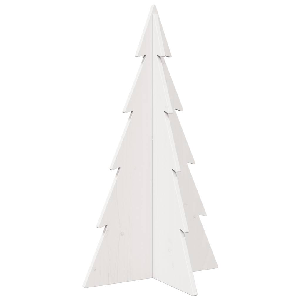 vidaXL Árbol Navidad de adorno madera maciza pino blanco 80 cm