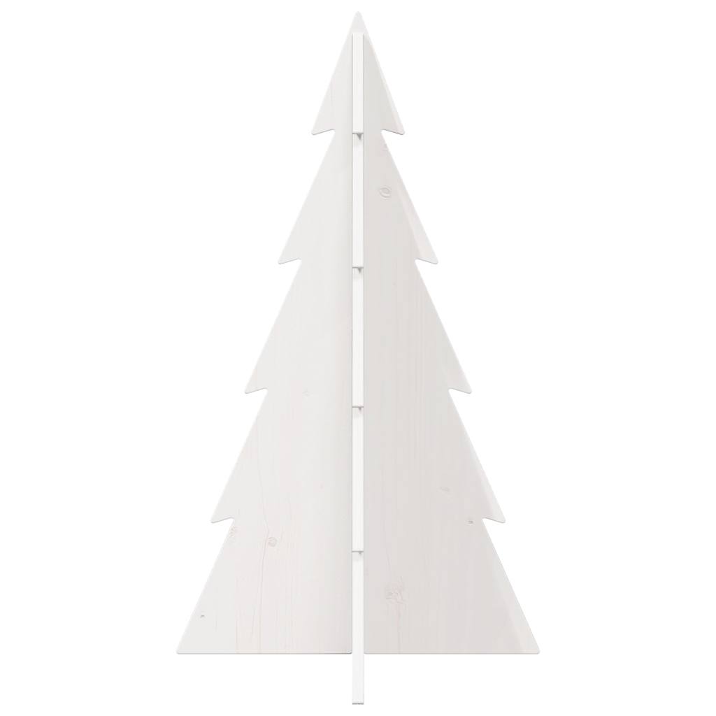 vidaXL Árbol Navidad de adorno madera maciza pino blanco 80 cm