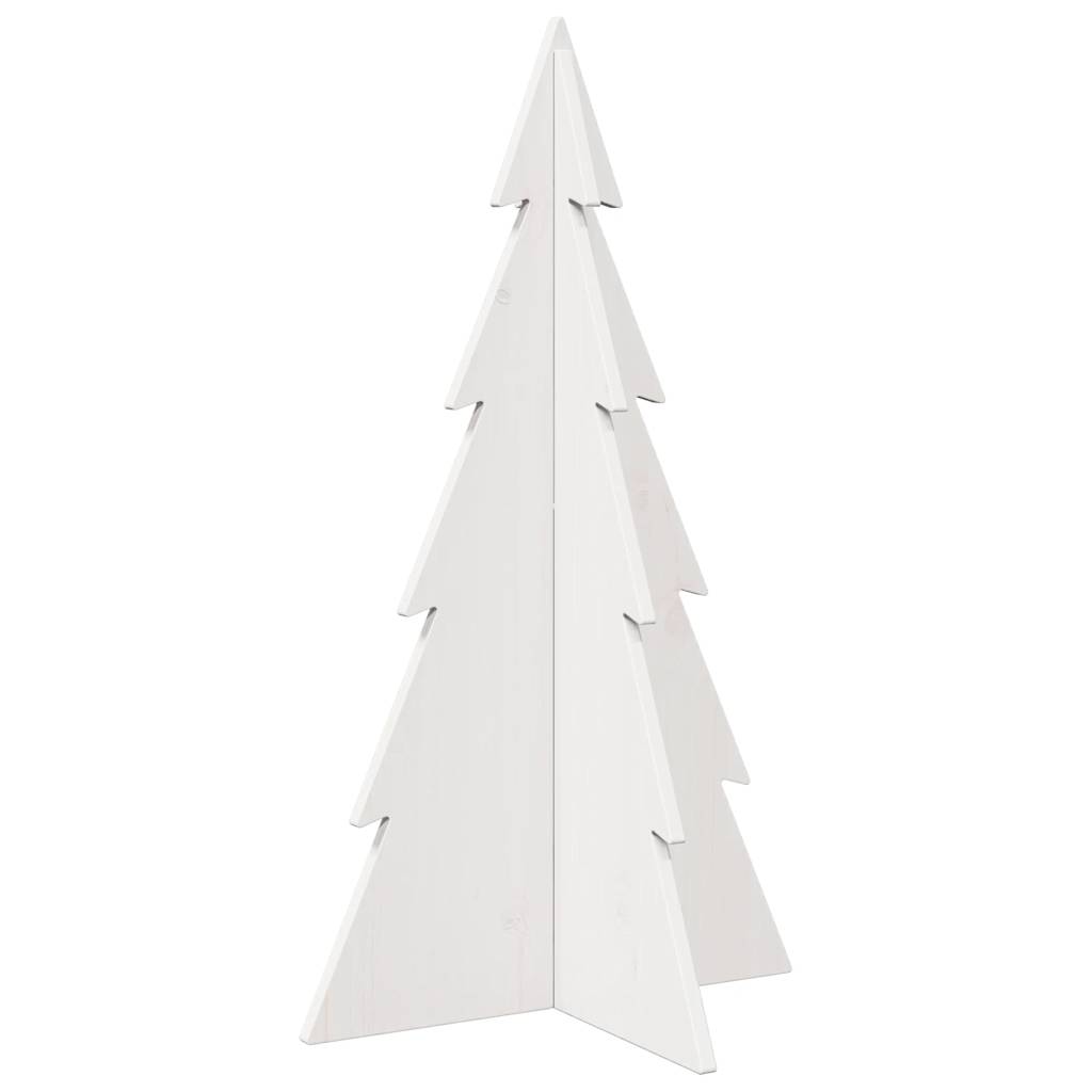 vidaXL Árbol Navidad de adorno madera maciza pino blanco 80 cm