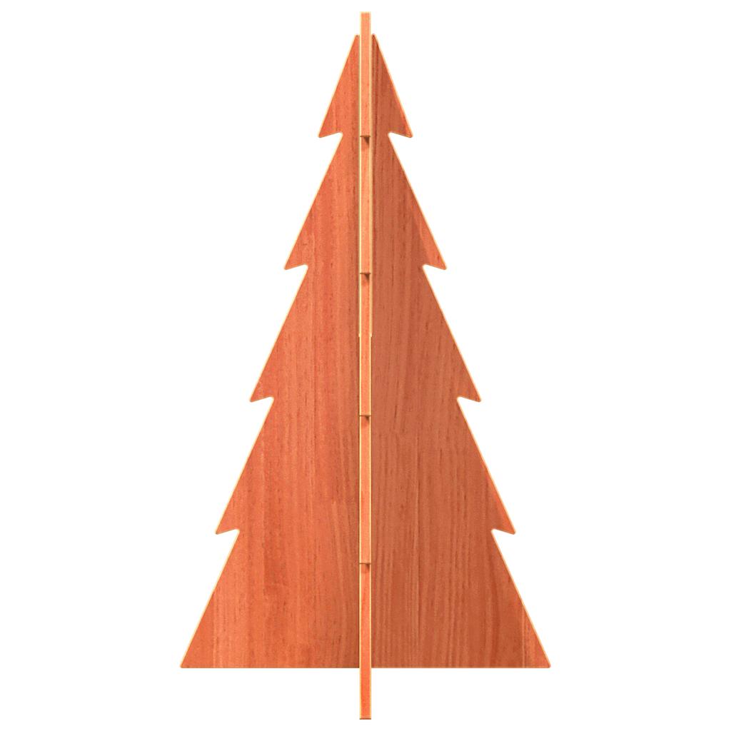 vidaXL Árbol de Navidad de adorno madera maciza pino marrón cera 80 cm