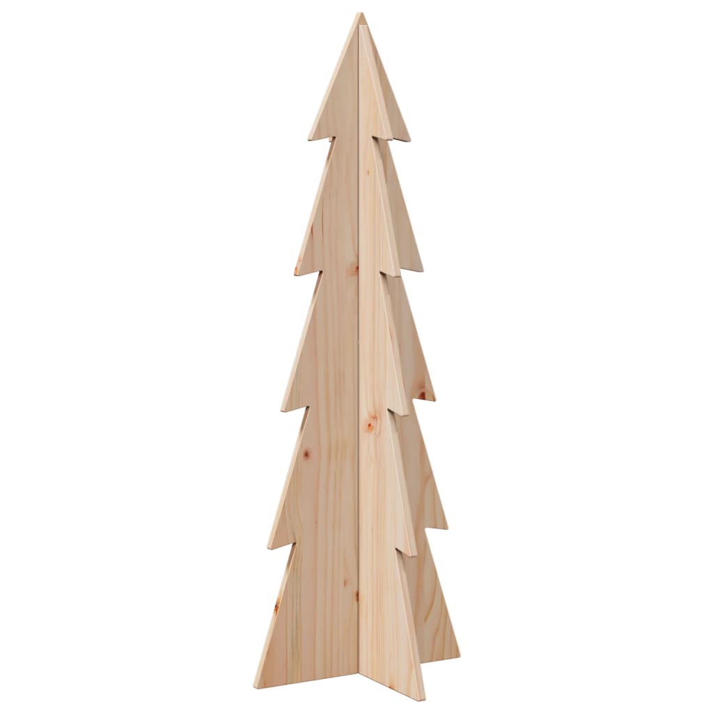 vidaXL Árbol de Navidad de madera de adorno madera maciza pino 112 cm