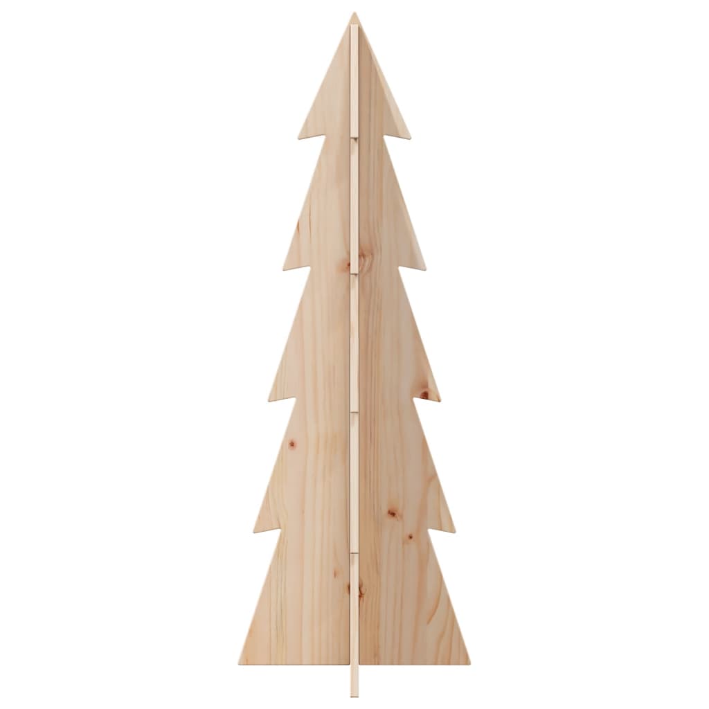 vidaXL Árbol de Navidad de madera de adorno madera maciza pino 112 cm