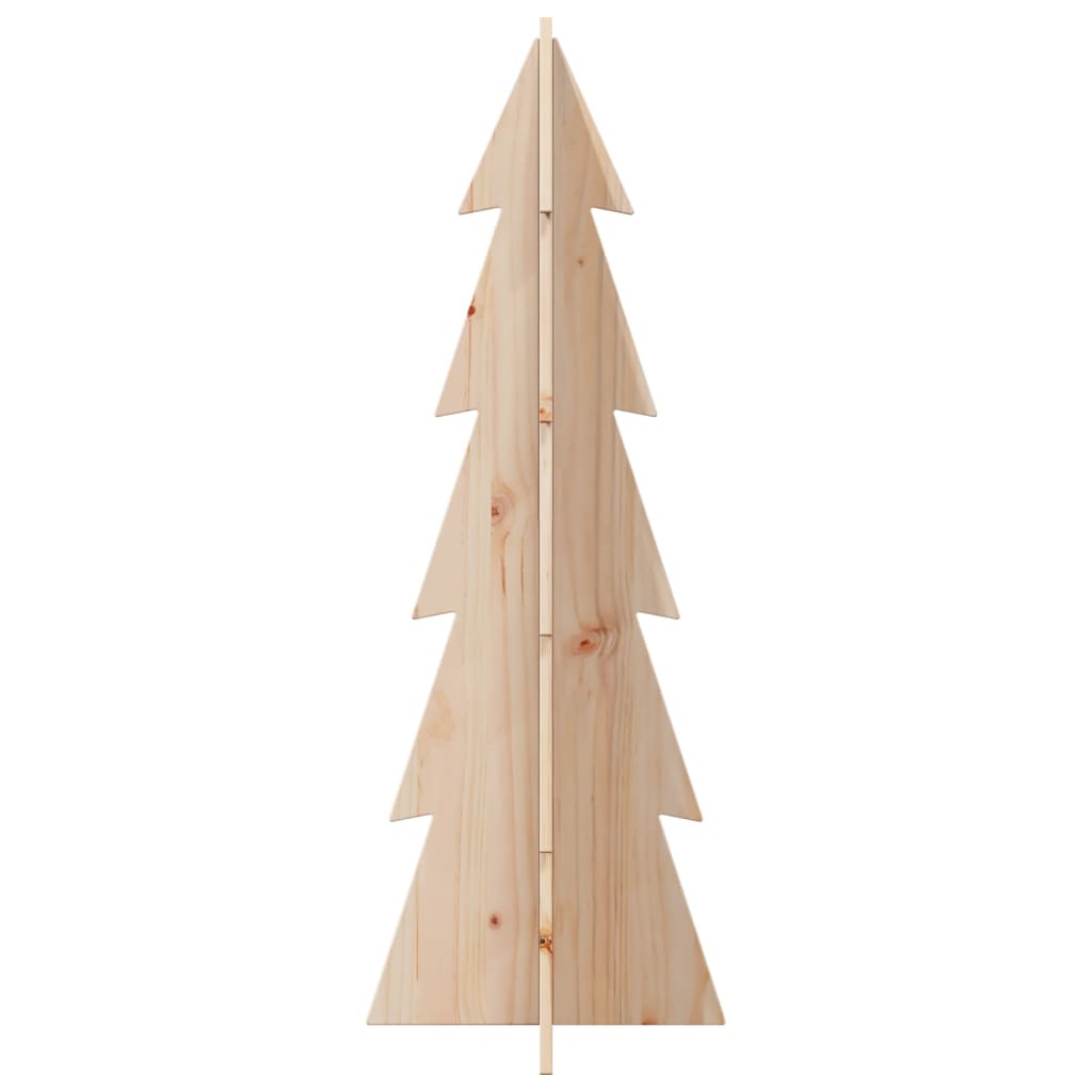 vidaXL Árbol de Navidad de madera de adorno madera maciza pino 112 cm