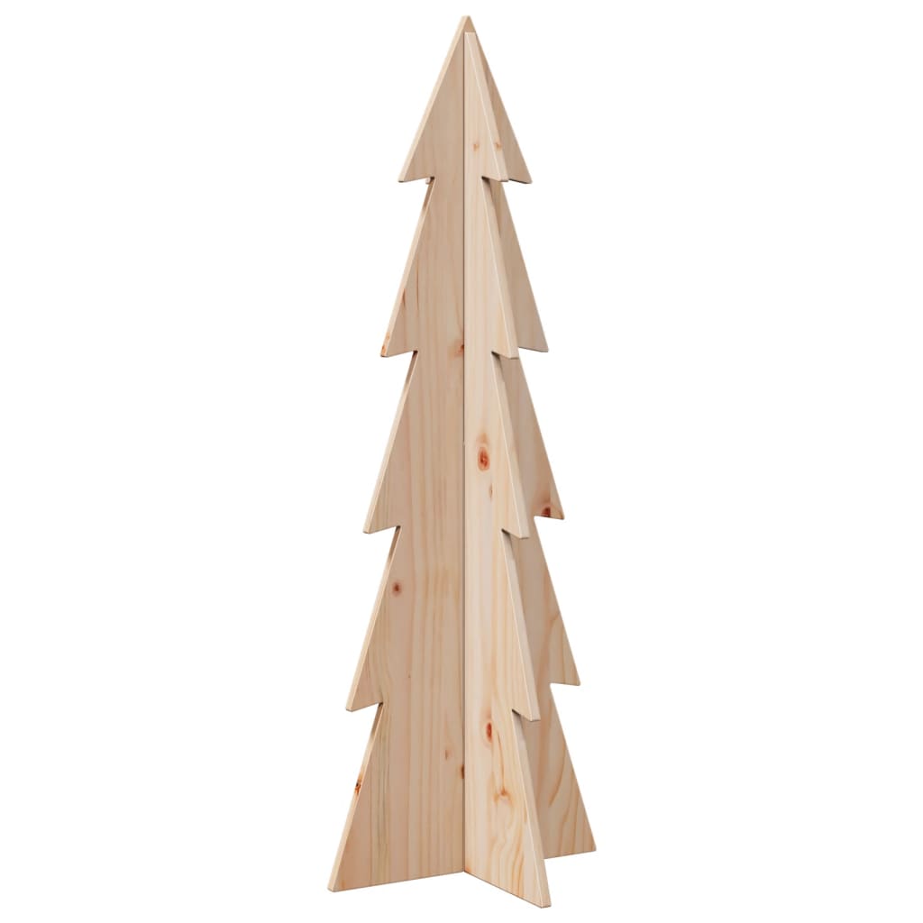 vidaXL Árbol de Navidad de madera de adorno madera maciza pino 112 cm