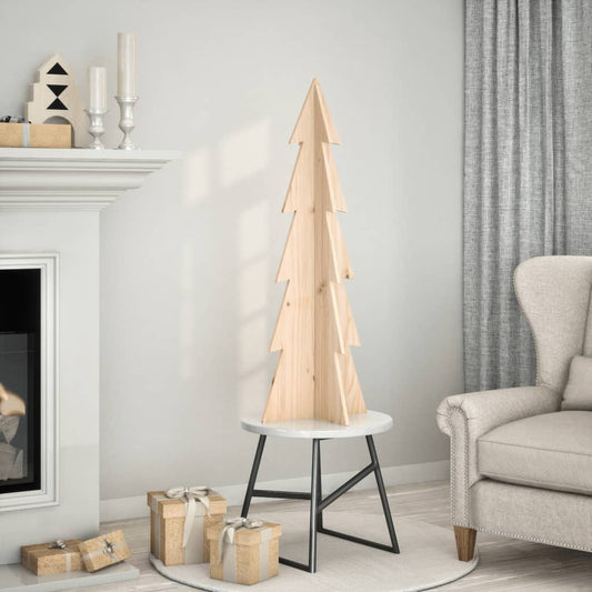 vidaXL Árbol de Navidad de madera de adorno madera maciza pino 112 cm