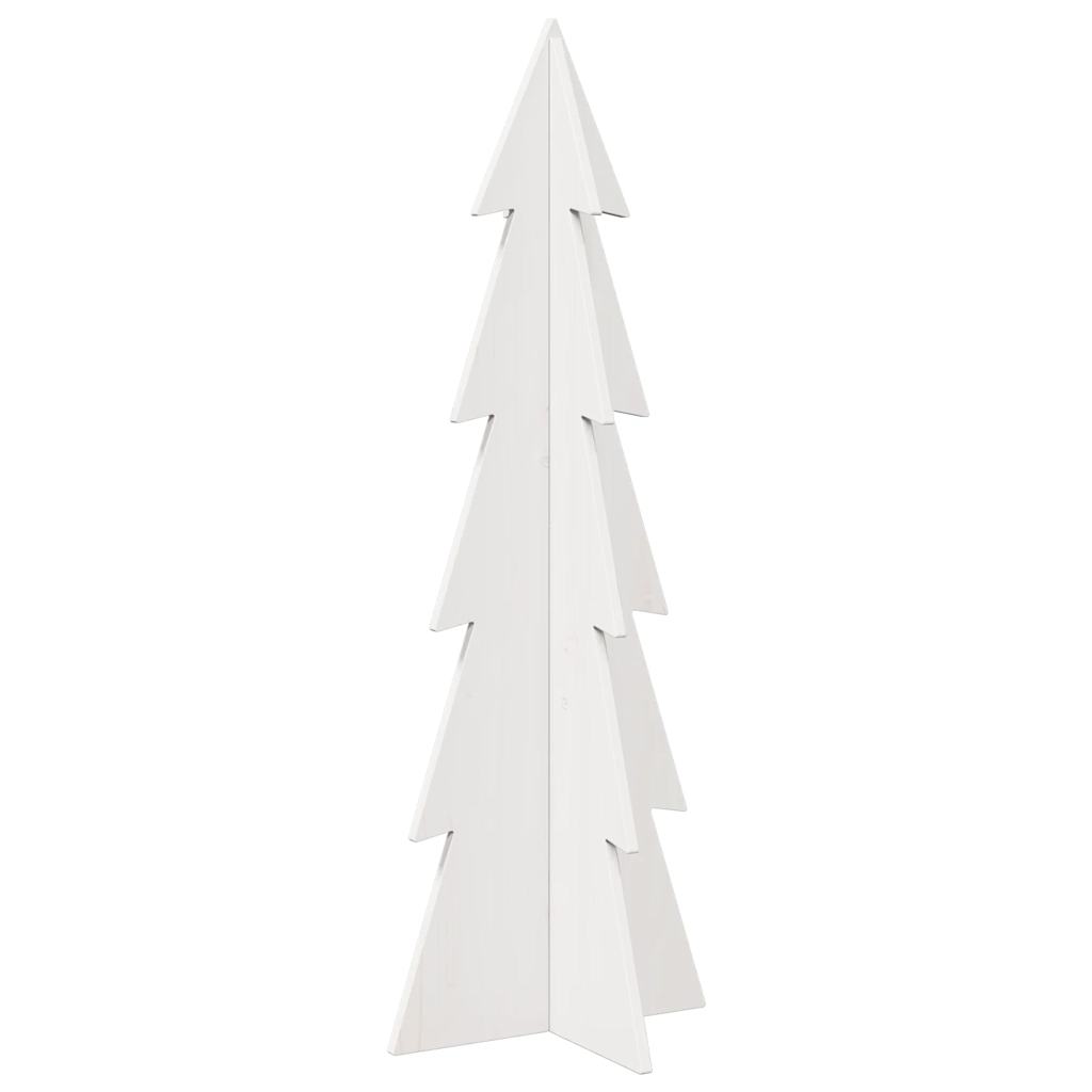 vidaXL Árbol de Navidad de adorno madera maciza pino blanco 112 cm