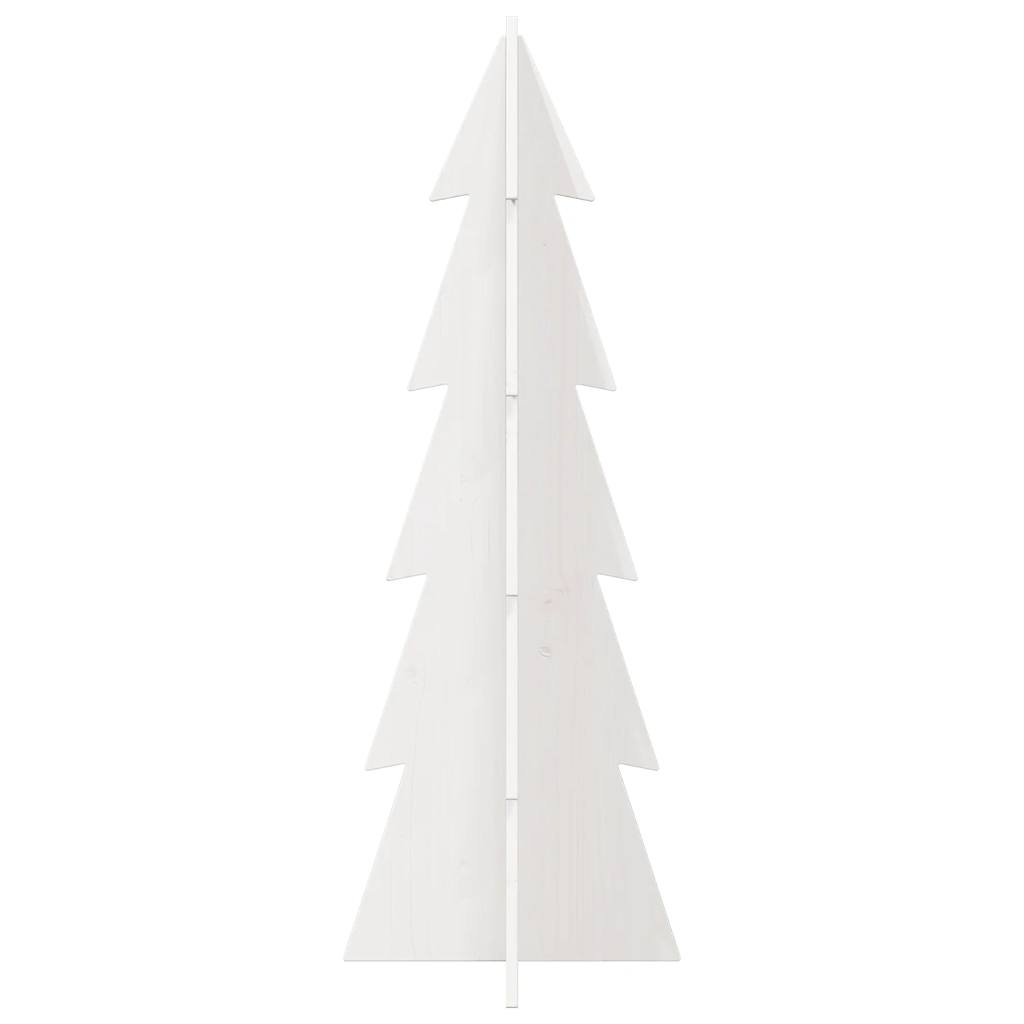 vidaXL Árbol de Navidad de adorno madera maciza pino blanco 112 cm