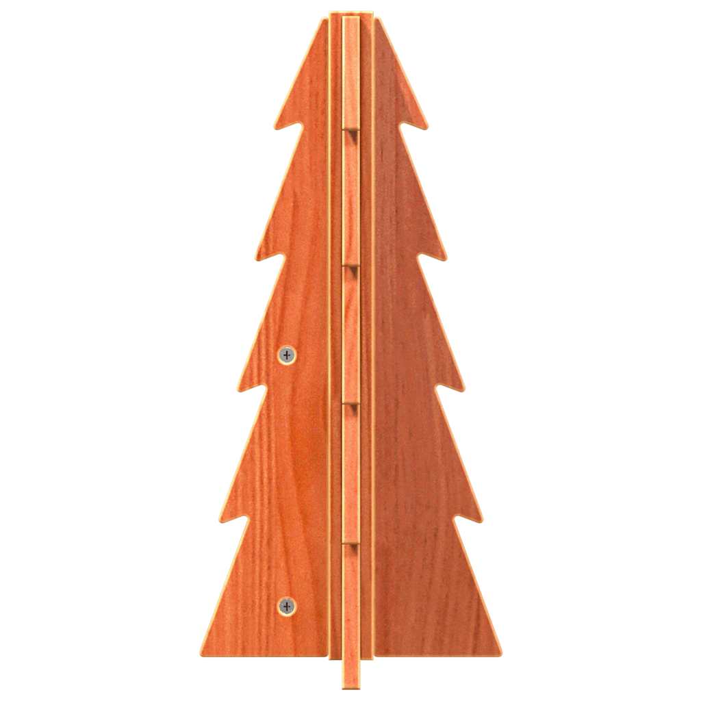 vidaXL Árbol de Navidad de adorno madera maciza pino marrón cera 49 cm