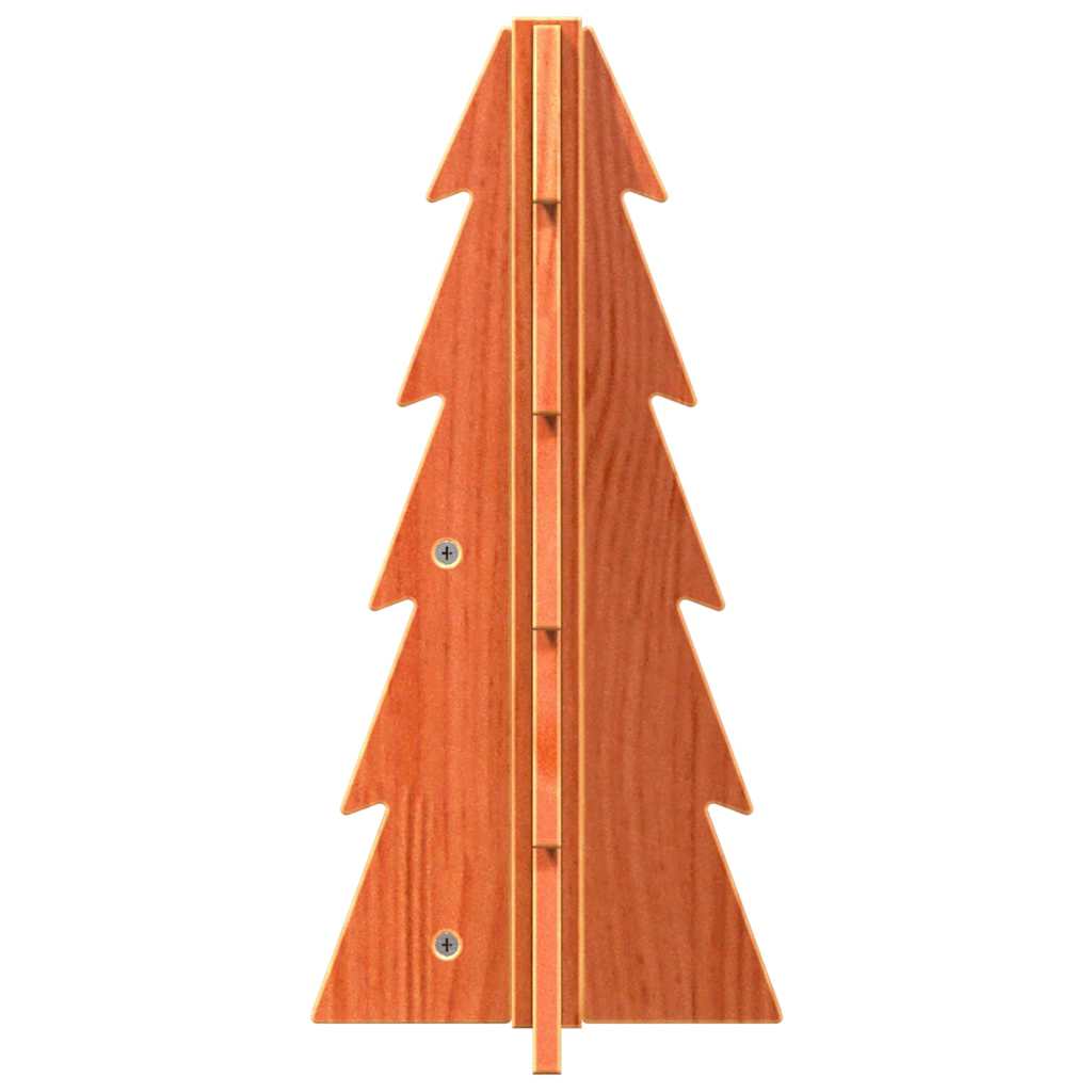 vidaXL Árbol de Navidad de adorno madera maciza pino marrón cera 49 cm