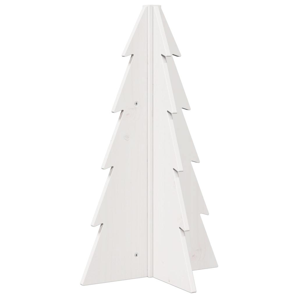 vidaXL Árbol de Navidad de adorno madera maciza pino blanco 69,5 cm