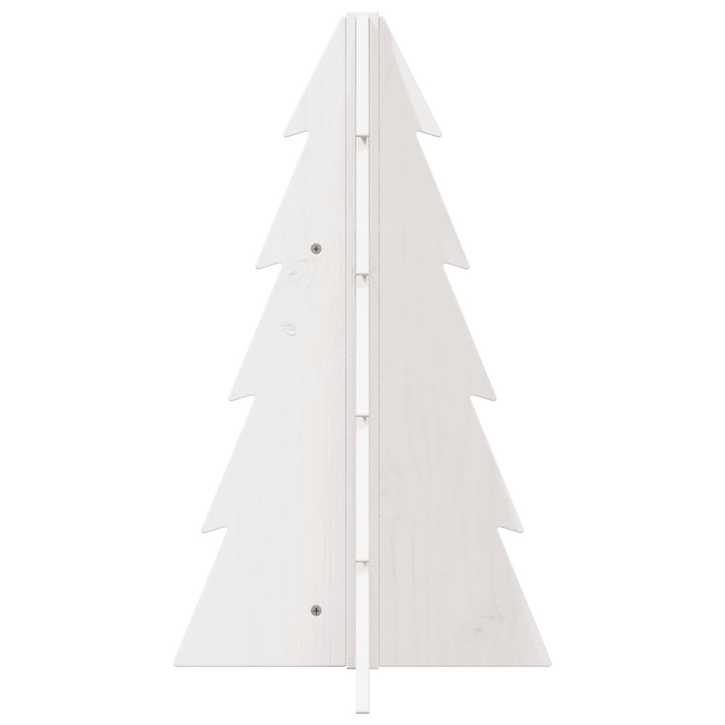 vidaXL Árbol de Navidad de adorno madera maciza pino blanco 69,5 cm