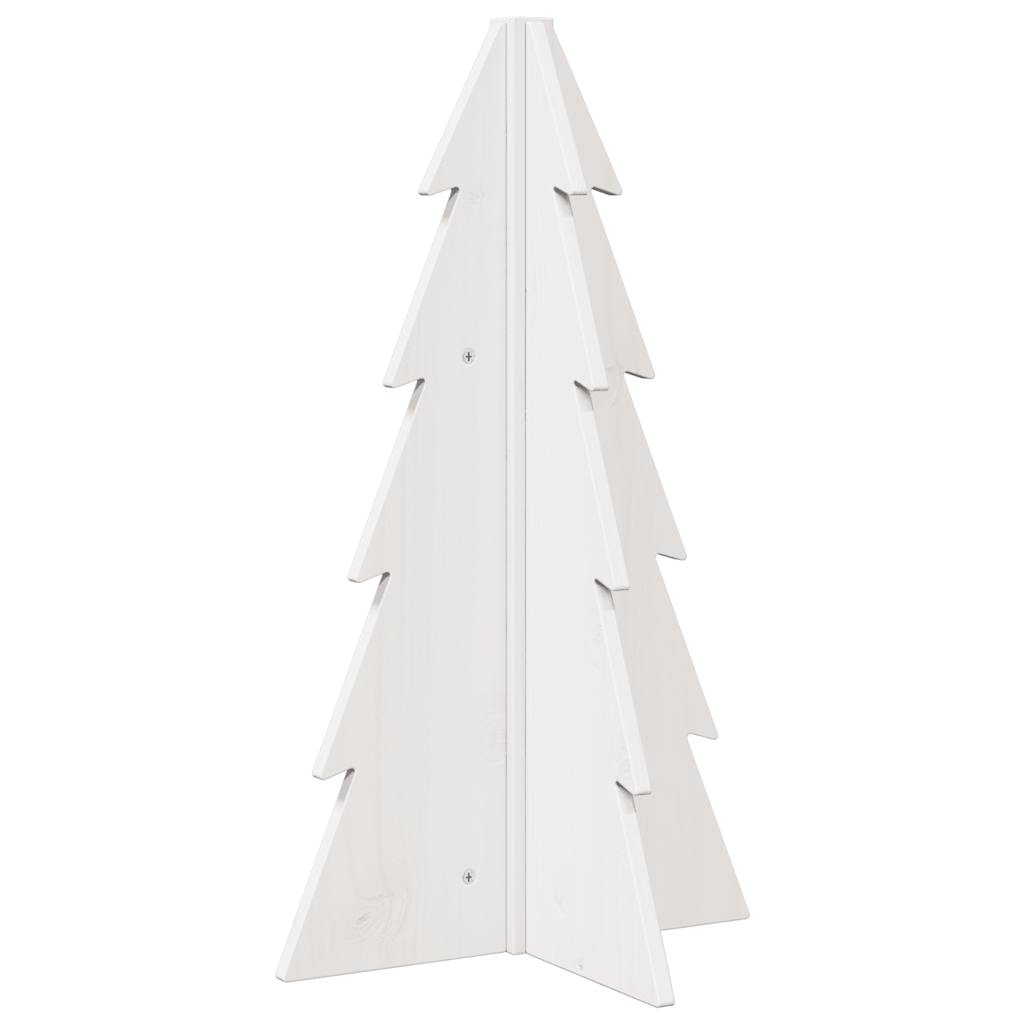 vidaXL Árbol de Navidad de adorno madera maciza pino blanco 69,5 cm