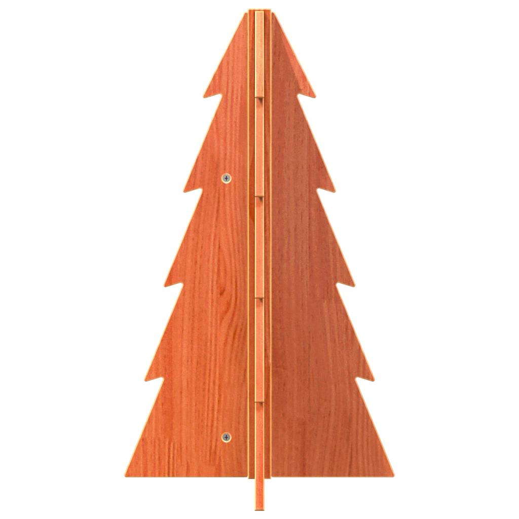 vidaXL Árbol Navidad de adorno madera maciza pino marrón cera 69,5 cm