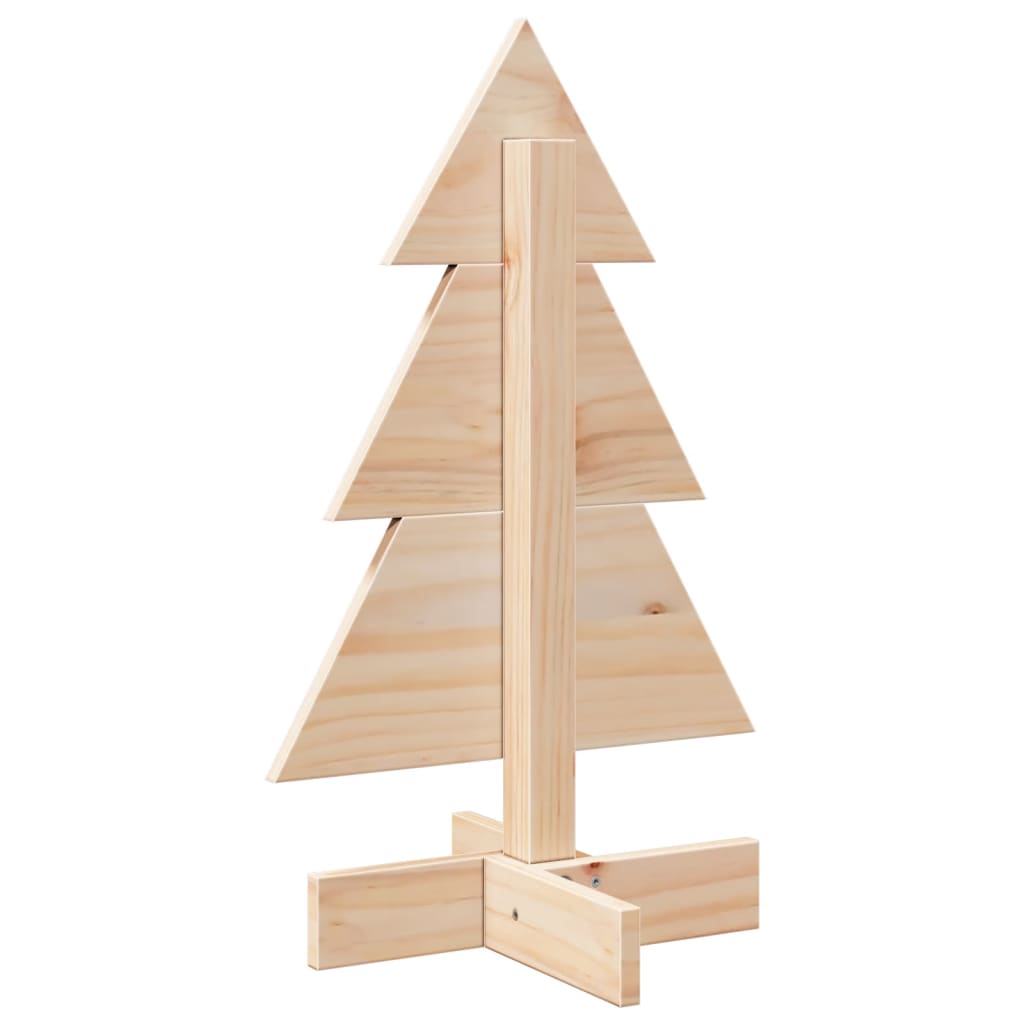 vidaXL Árbol de Navidad de madera de adorno madera maciza pino 60 cm