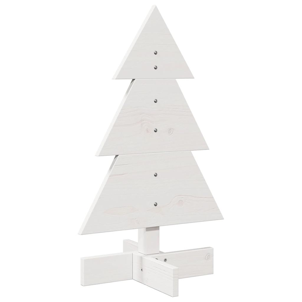 vidaXL Árbol de Navidad de adorno madera maciza pino blanco 60 cm