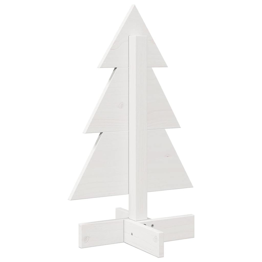 vidaXL Árbol de Navidad de adorno madera maciza pino blanco 60 cm