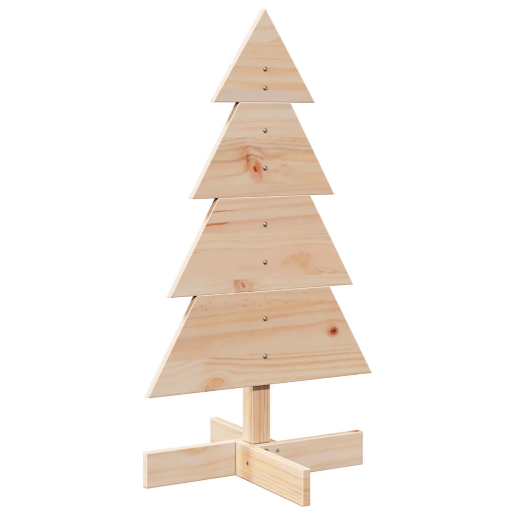 vidaXL Árbol de Navidad de madera de adorno madera maciza pino 80 cm