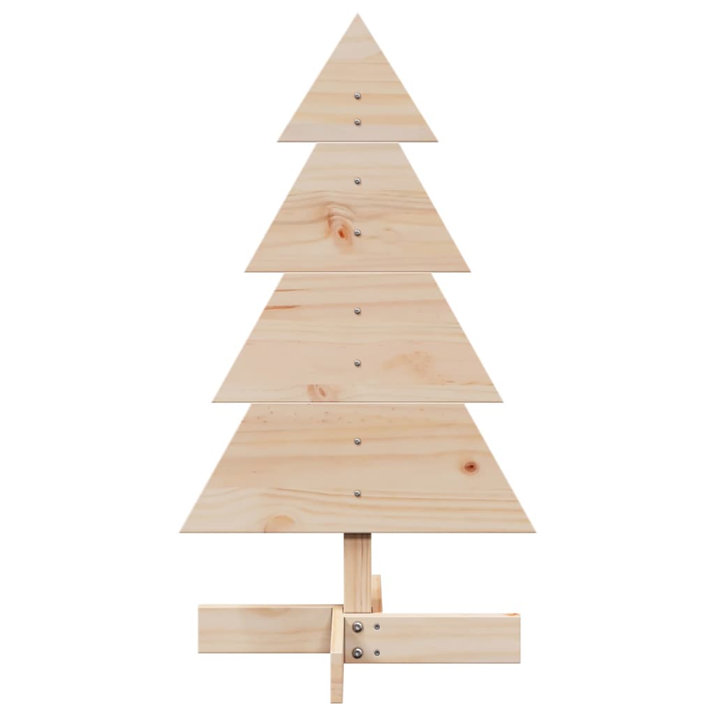 vidaXL Árbol de Navidad de madera de adorno madera maciza pino 80 cm