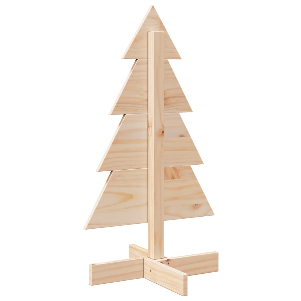 vidaXL Árbol de Navidad de madera de adorno madera maciza pino 80 cm