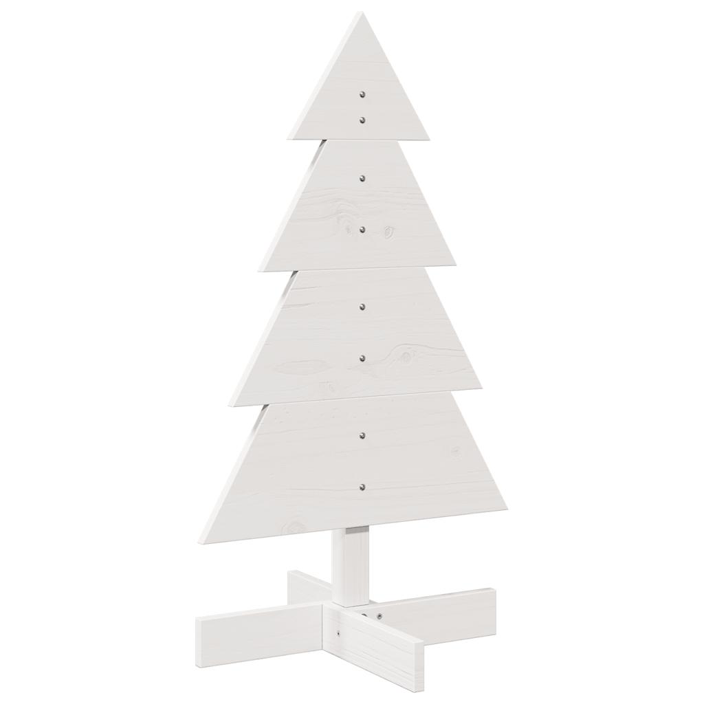 vidaXL Árbol Navidad de adorno madera maciza pino blanco 80 cm