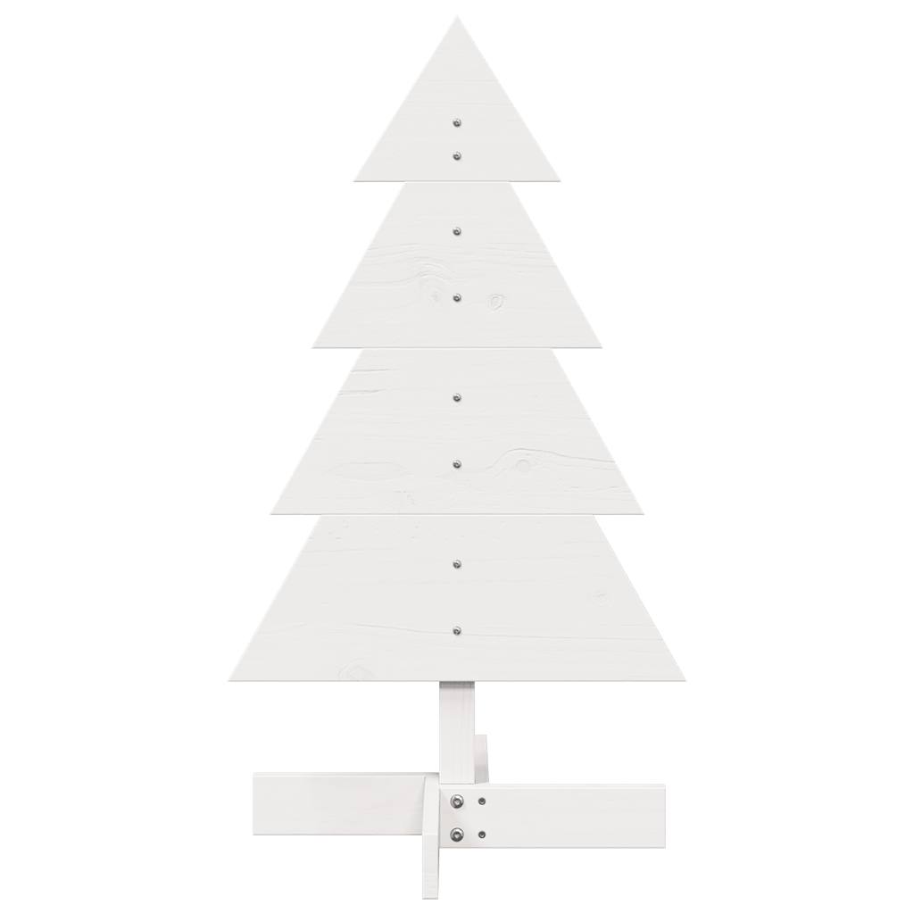 vidaXL Árbol Navidad de adorno madera maciza pino blanco 80 cm