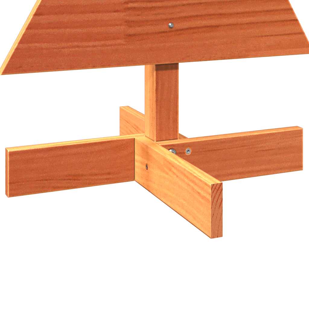 vidaXL Árbol de Navidad de adorno madera maciza pino marrón cera 80 cm