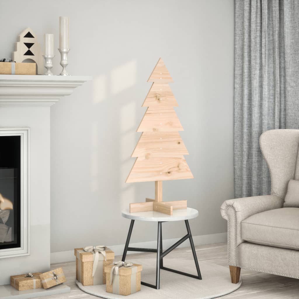 vidaXL Árbol de Navidad de madera de adorno madera maciza pino 100 cm