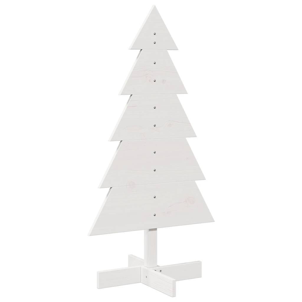 vidaXL Árbol de Navidad de adorno madera maciza pino blanco 100 cm