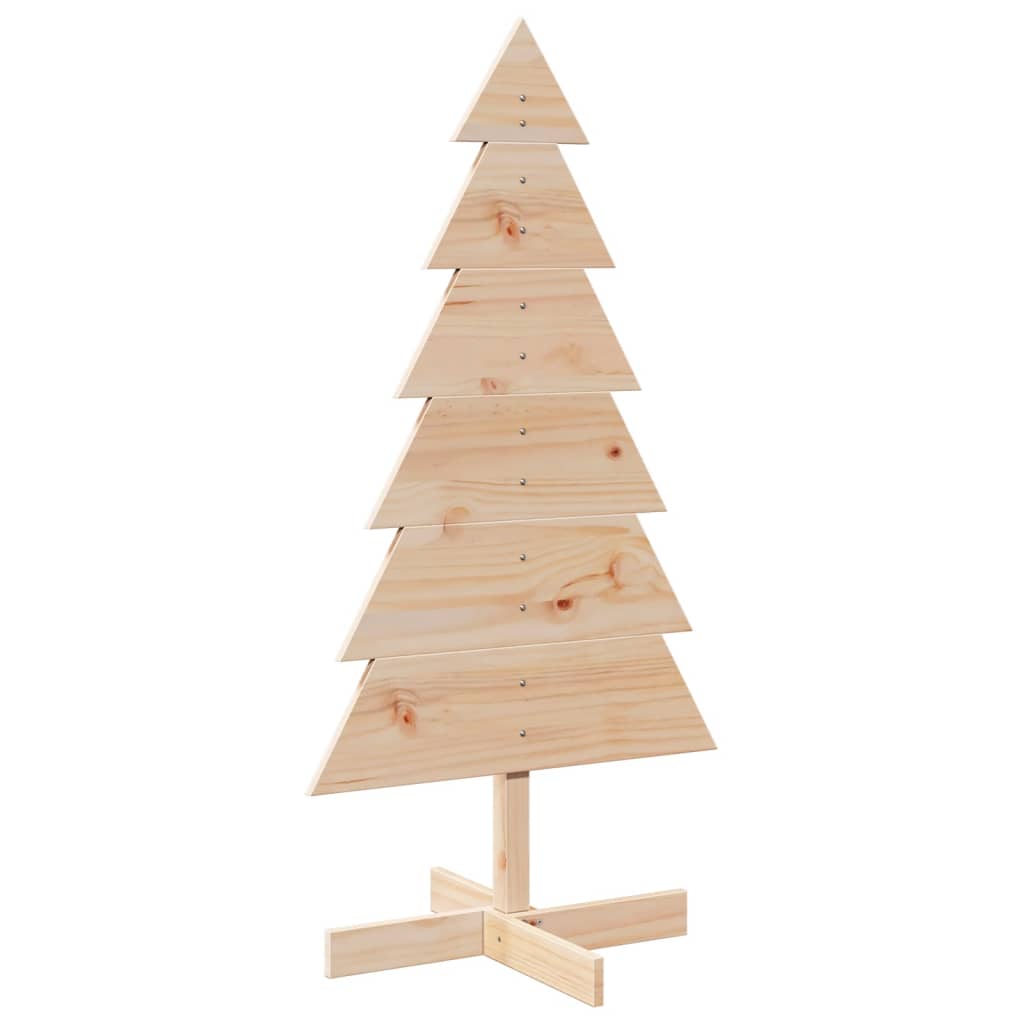 vidaXL Árbol de Navidad de madera de adorno madera maciza pino 120 cm