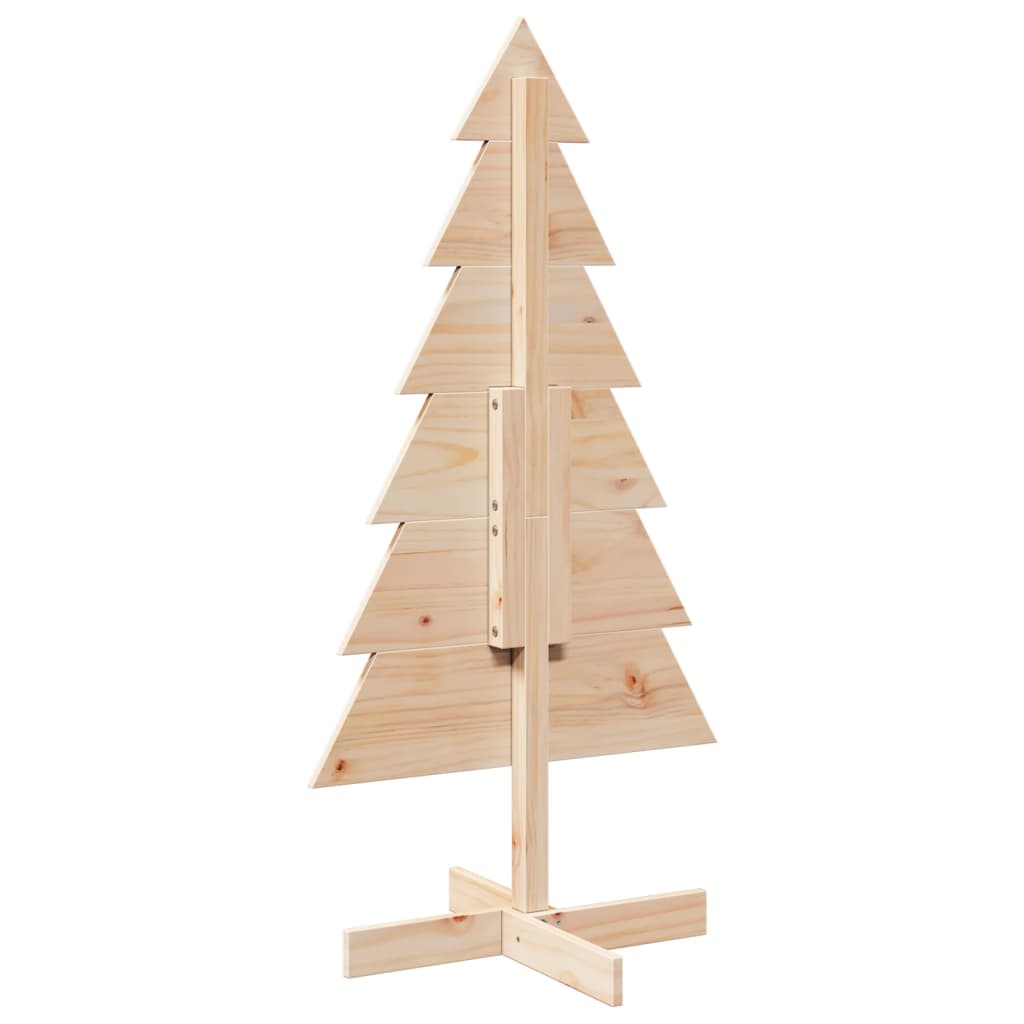 vidaXL Árbol de Navidad de madera de adorno madera maciza pino 120 cm