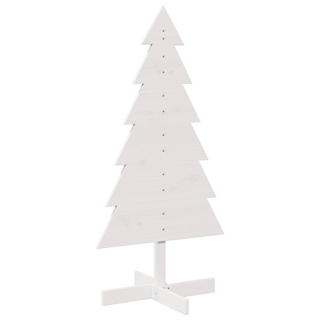 vidaXL Árbol de Navidad de adorno madera maciza pino blanco 120 cm