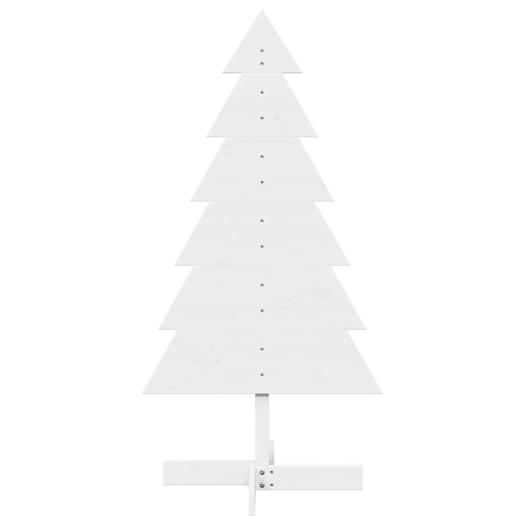 vidaXL Árbol de Navidad de adorno madera maciza pino blanco 120 cm