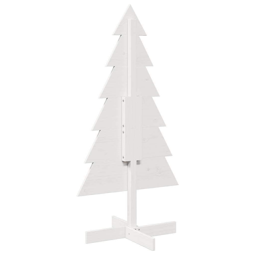 vidaXL Árbol de Navidad de adorno madera maciza pino blanco 120 cm