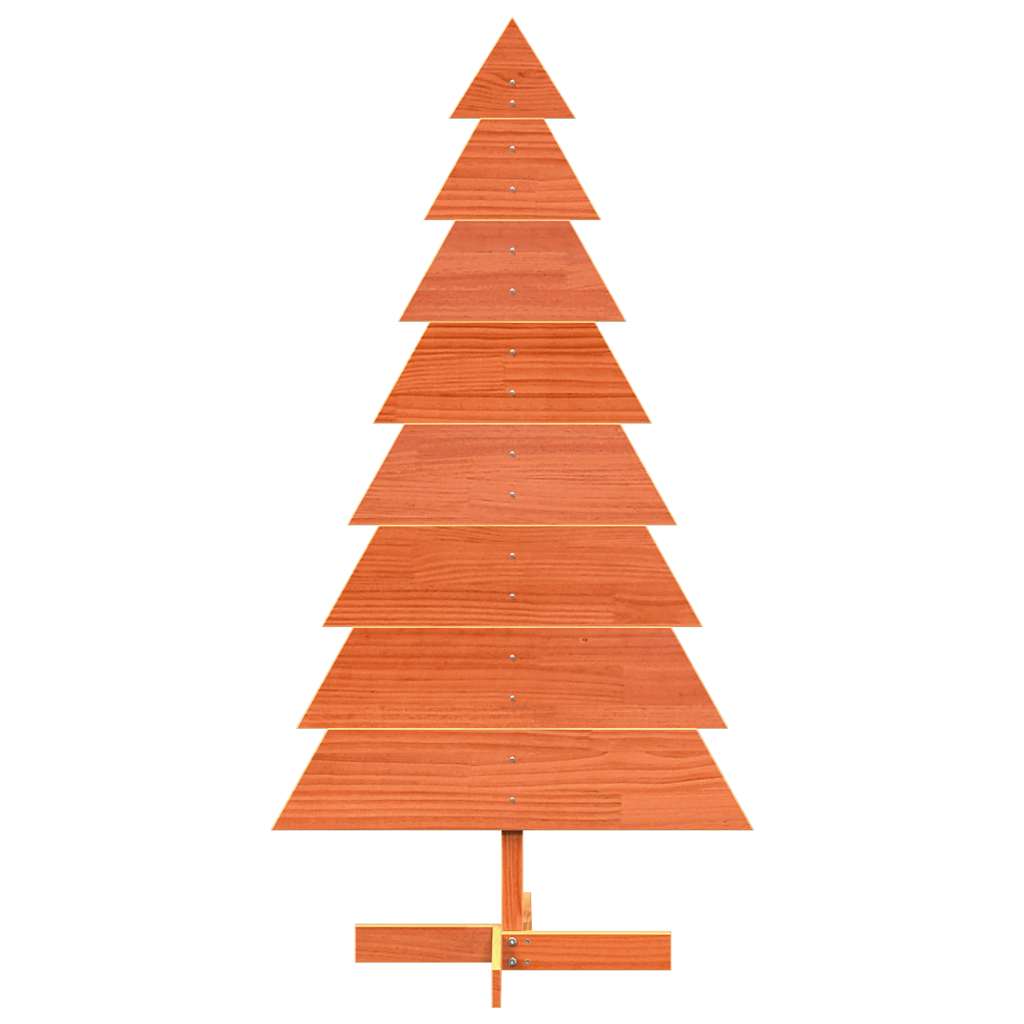 vidaXL Árbol Navidad de adorno madera maciza pino marrón cera 150 cm